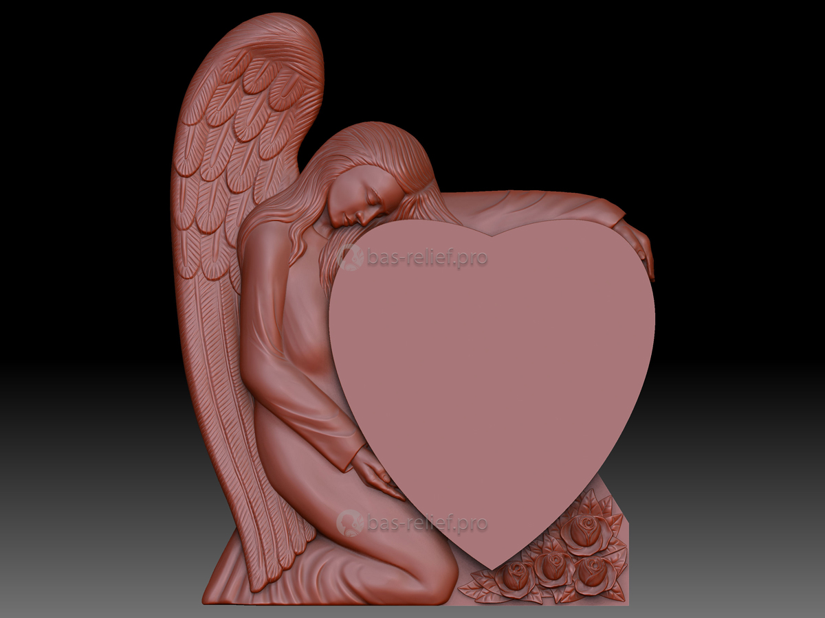 Моделирование надгробия с ангелом