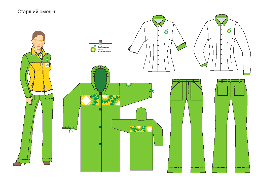 униформа для сотрудников компании BP