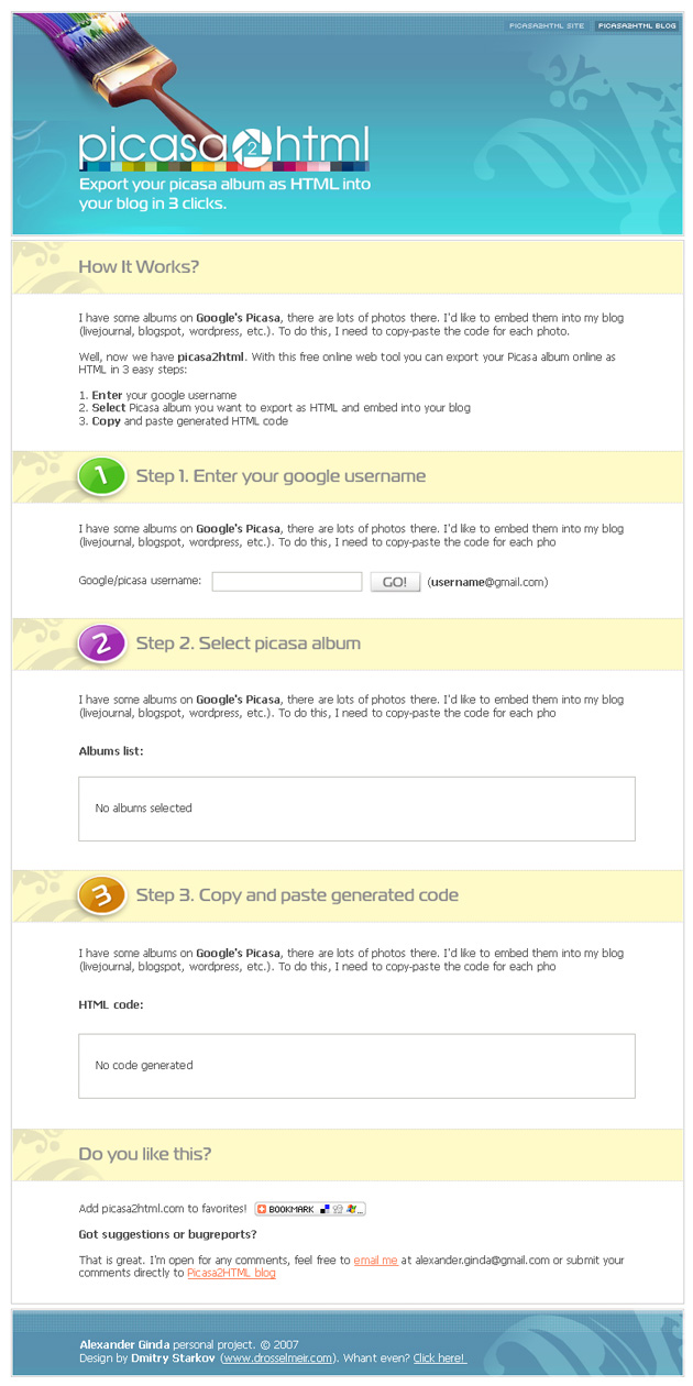 Picasa2HTML