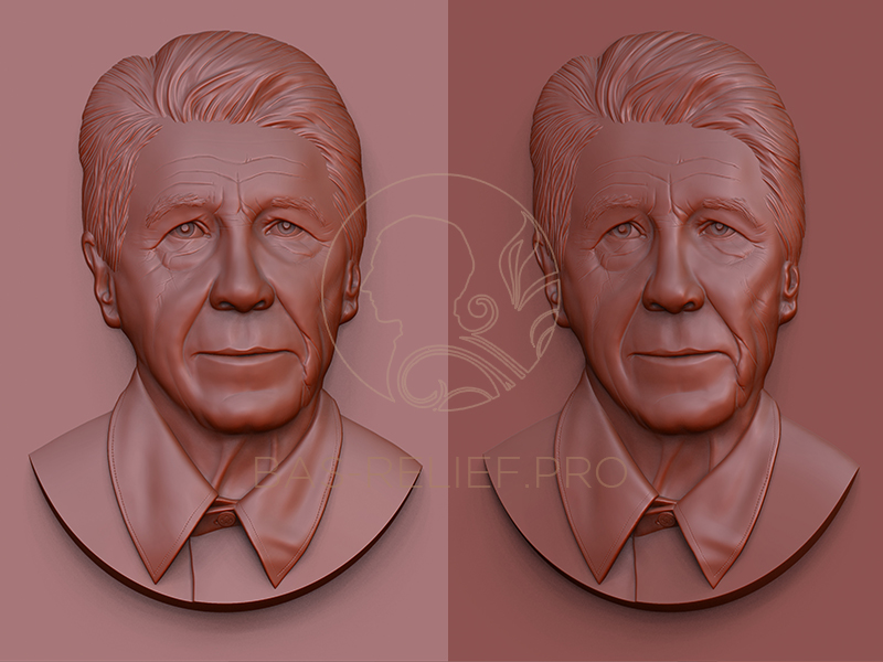 Портретный барельеф по фотографии в 3Д