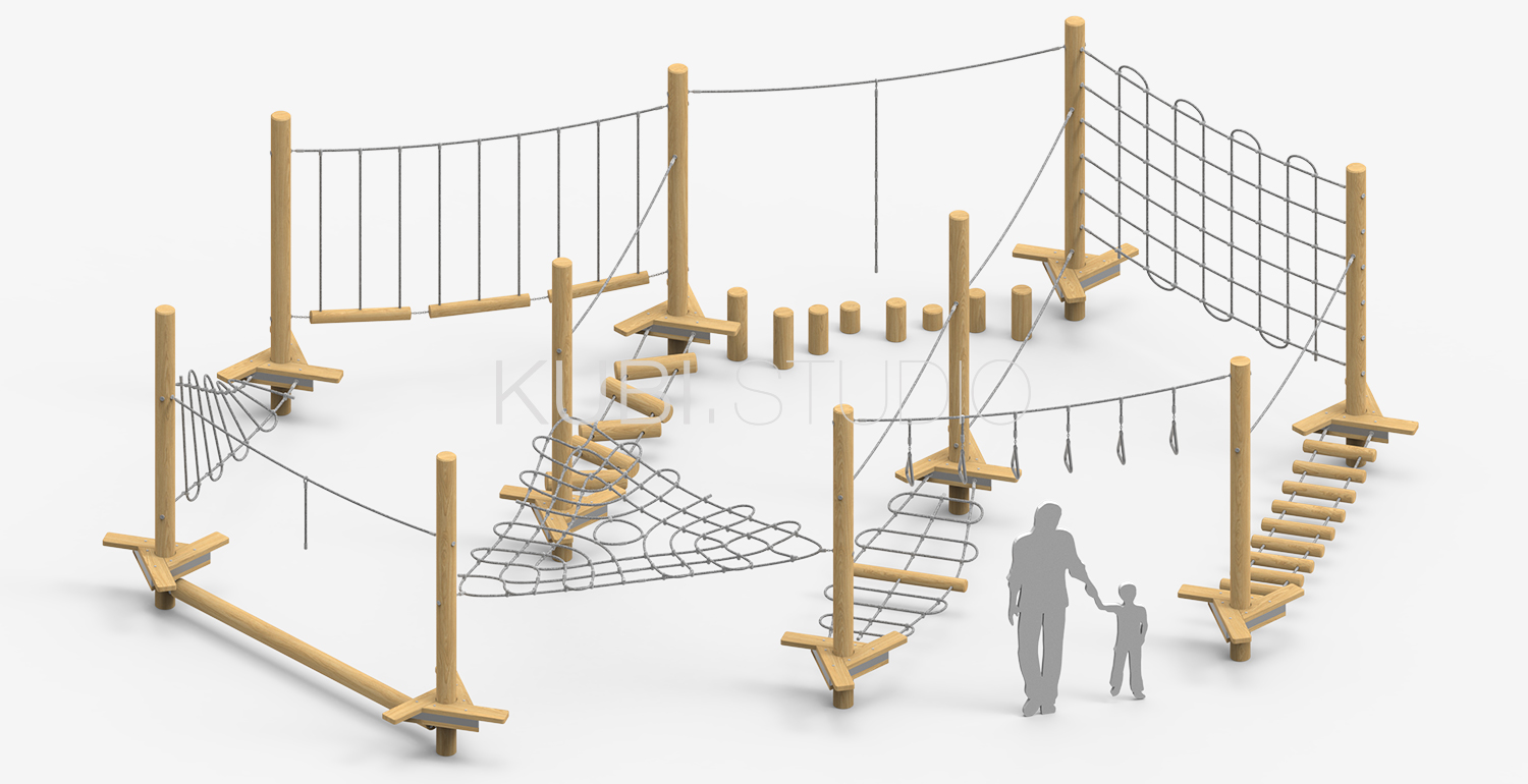 Канатный детский комплекс