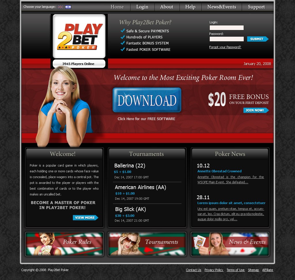 Play2Bet Poker