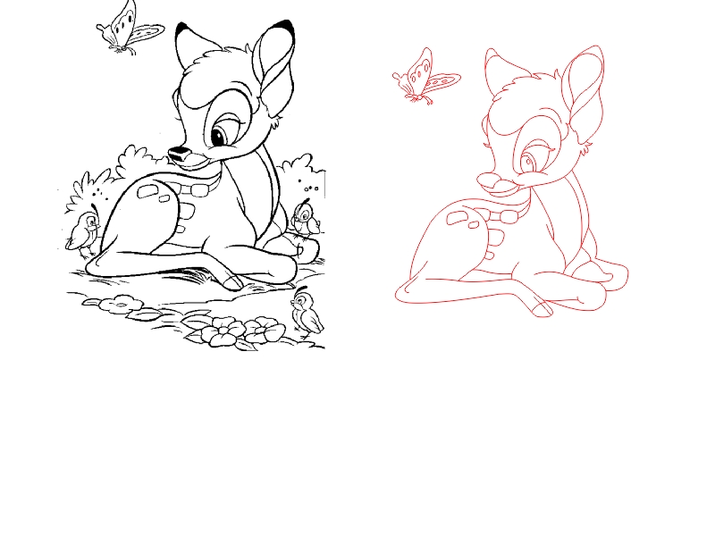 Обрисовка в векторе