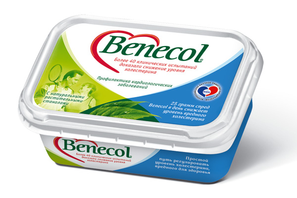 «Benecol» - упаковка молочных продуктов