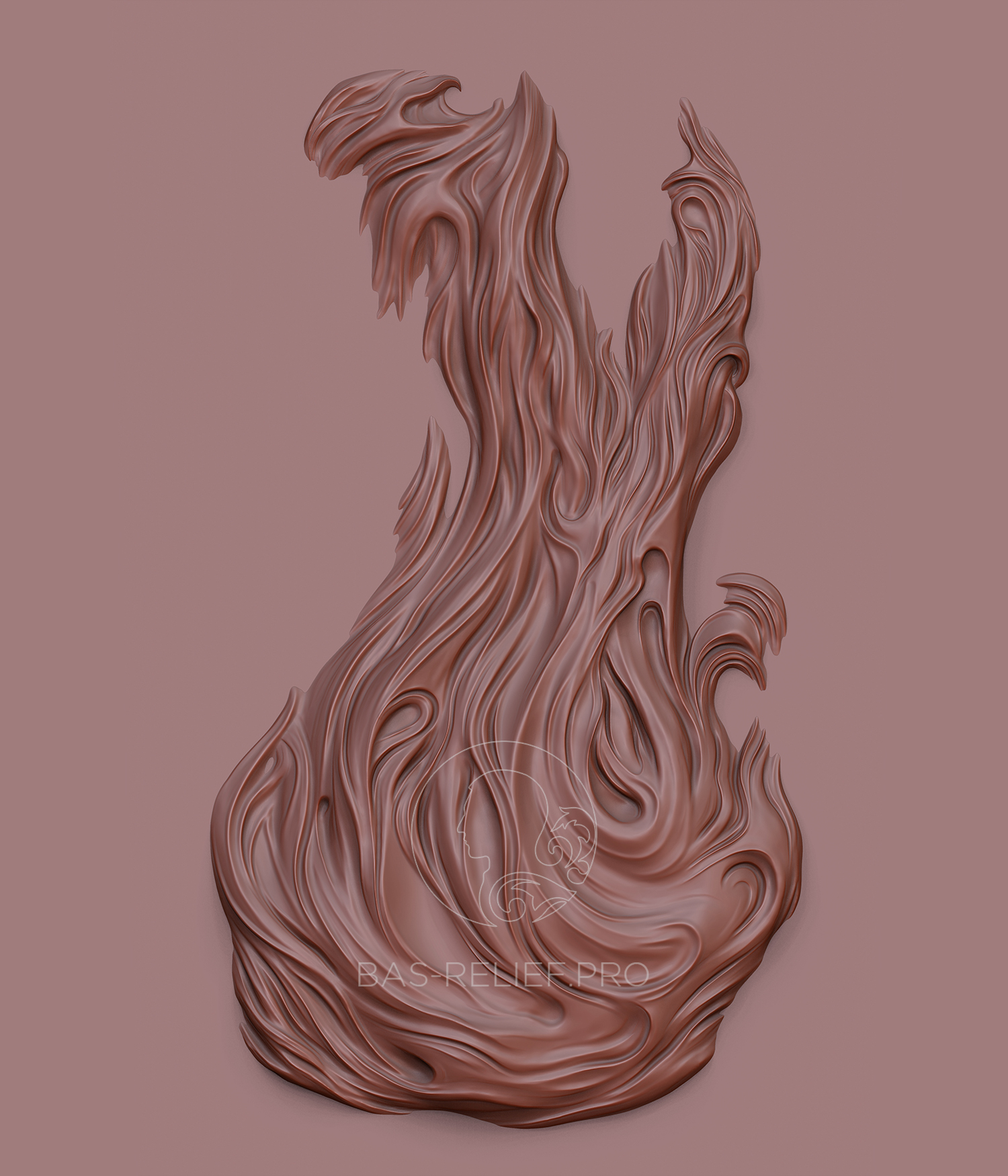 Моделирование барельефа пламени