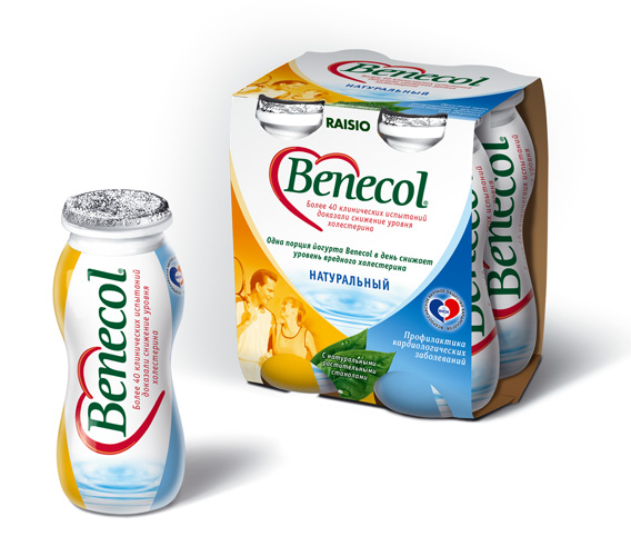 «Benecol» - упаковка молочных продуктов