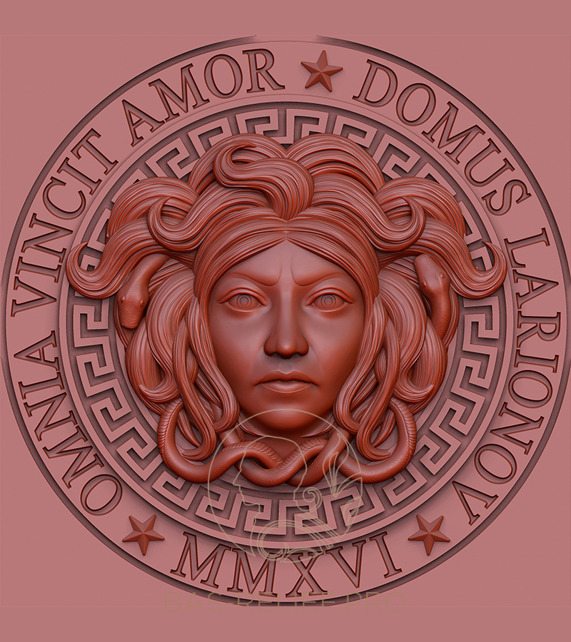 Моделирование барельефа медузы горгоны