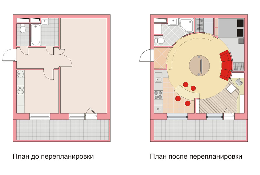 перепланировка интерьера для холостяка