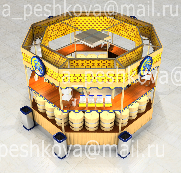 Павильон «Медовые вечера», 3D-Max, Vray, Photoshop