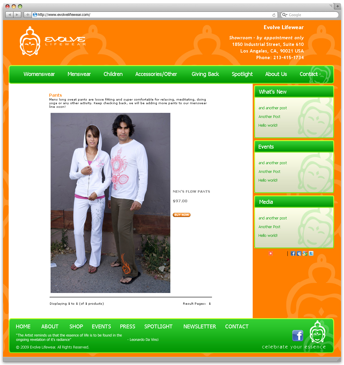 Дизайн сайта молодёжной одежды &quot;Evolve Lifewear&quot;