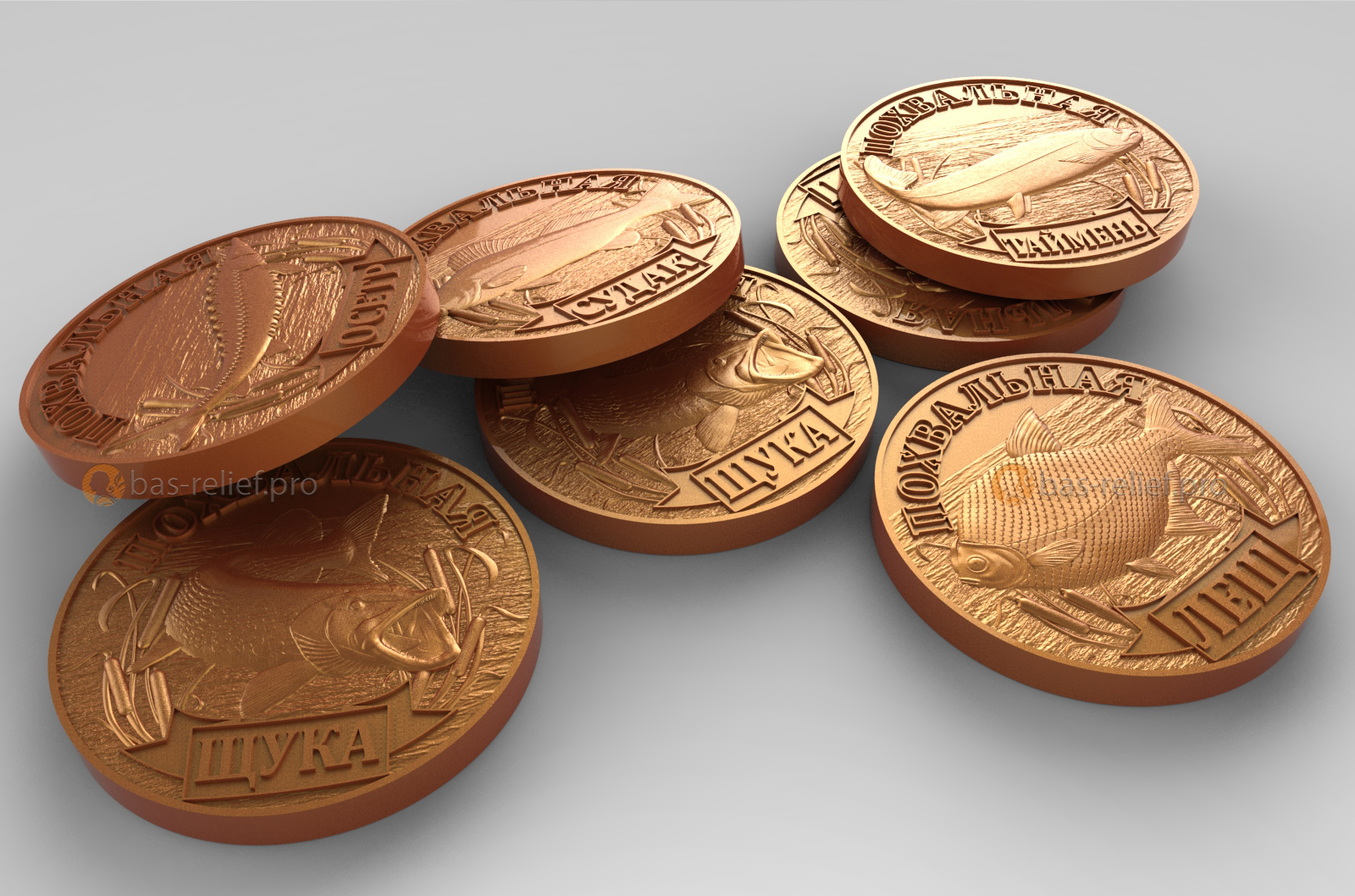 Изготовление 3D моделей медалей с животными