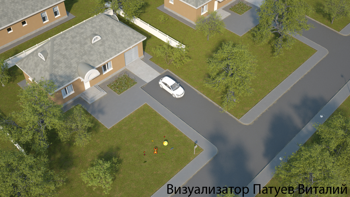 Дом с лужайкой