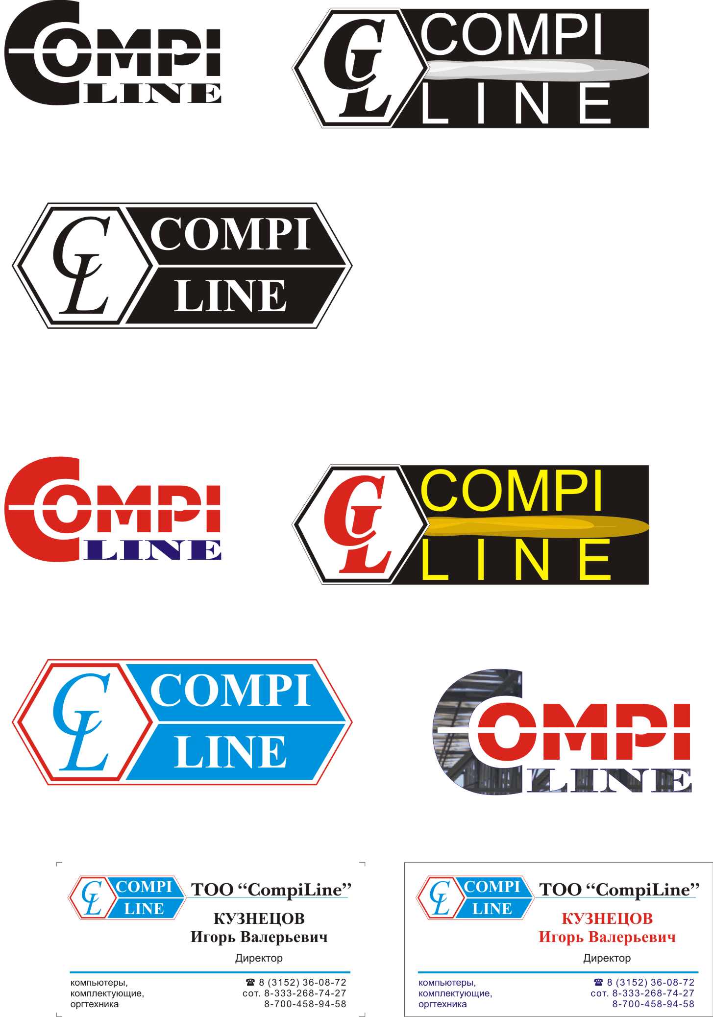 логотип и визитка сервисной компьютерной фирмы
