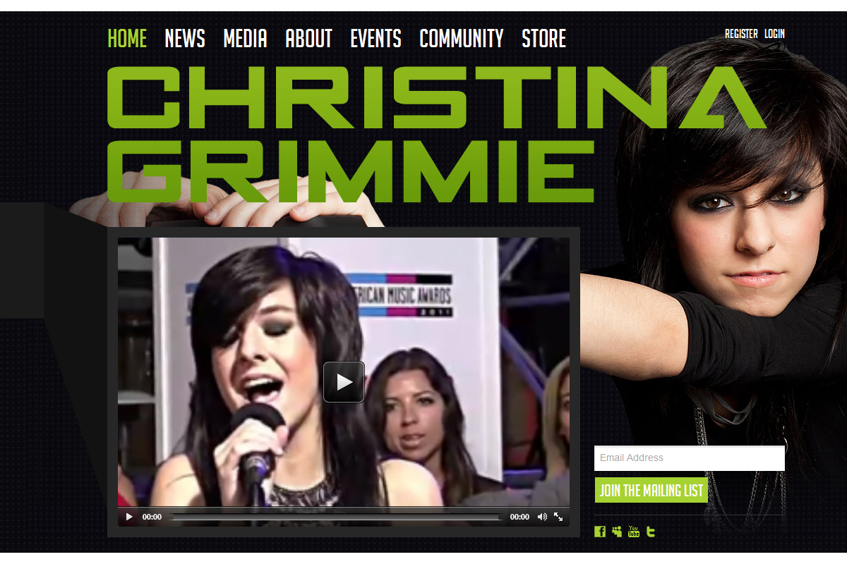 Christina Grimmie website