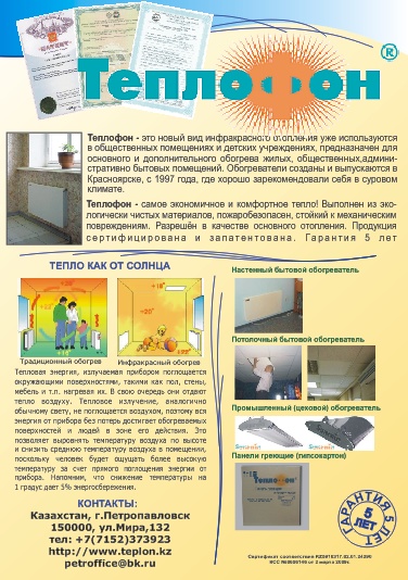 Буклет теплофон