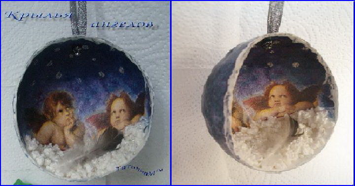 Елочные игрушки Крылья Ангелов (папье-маше)