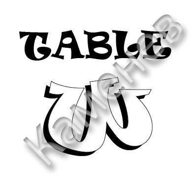 Логотип Table - для фирмы столов и стульев