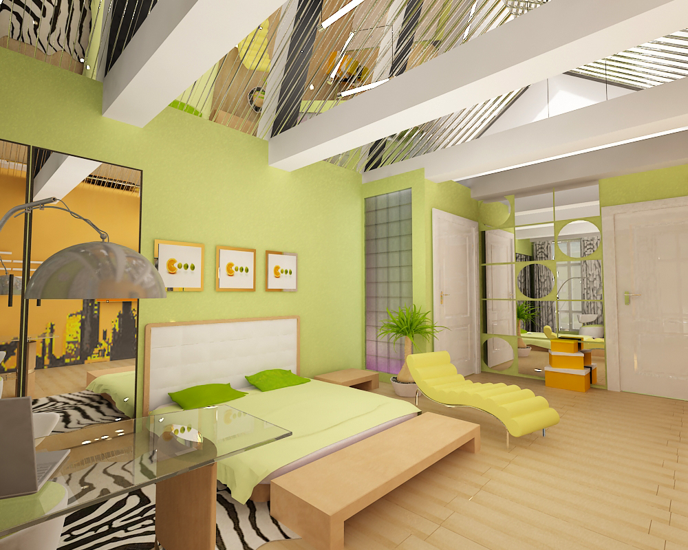 спальня на мансардном этаже