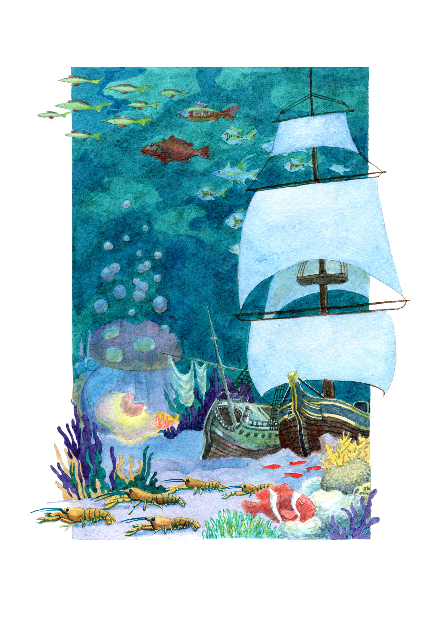 Иллюстрация к сказке Андерсена "Русалочка"