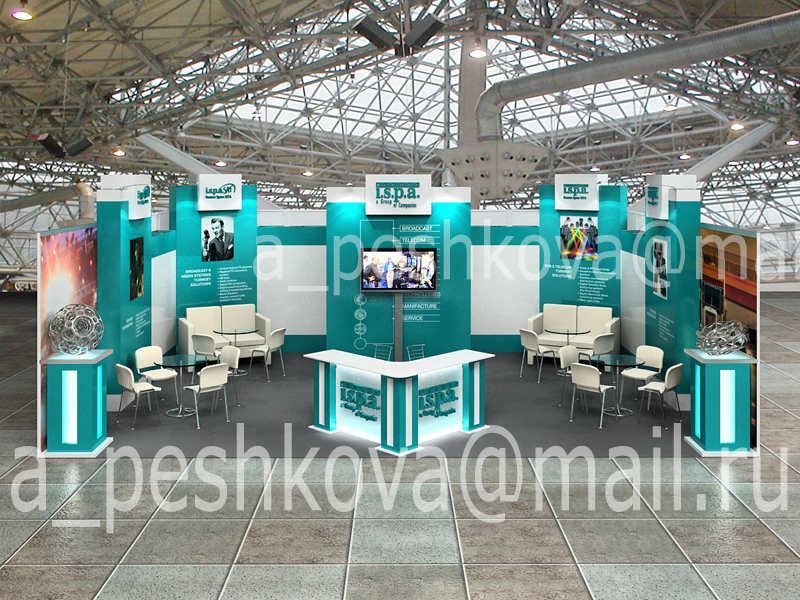 Стенд «I.S.P.A.», 3D-Max, Vray, Photoshop