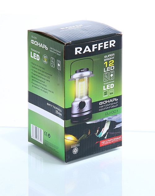 Дизайн упаковки для фонарей RAFFER