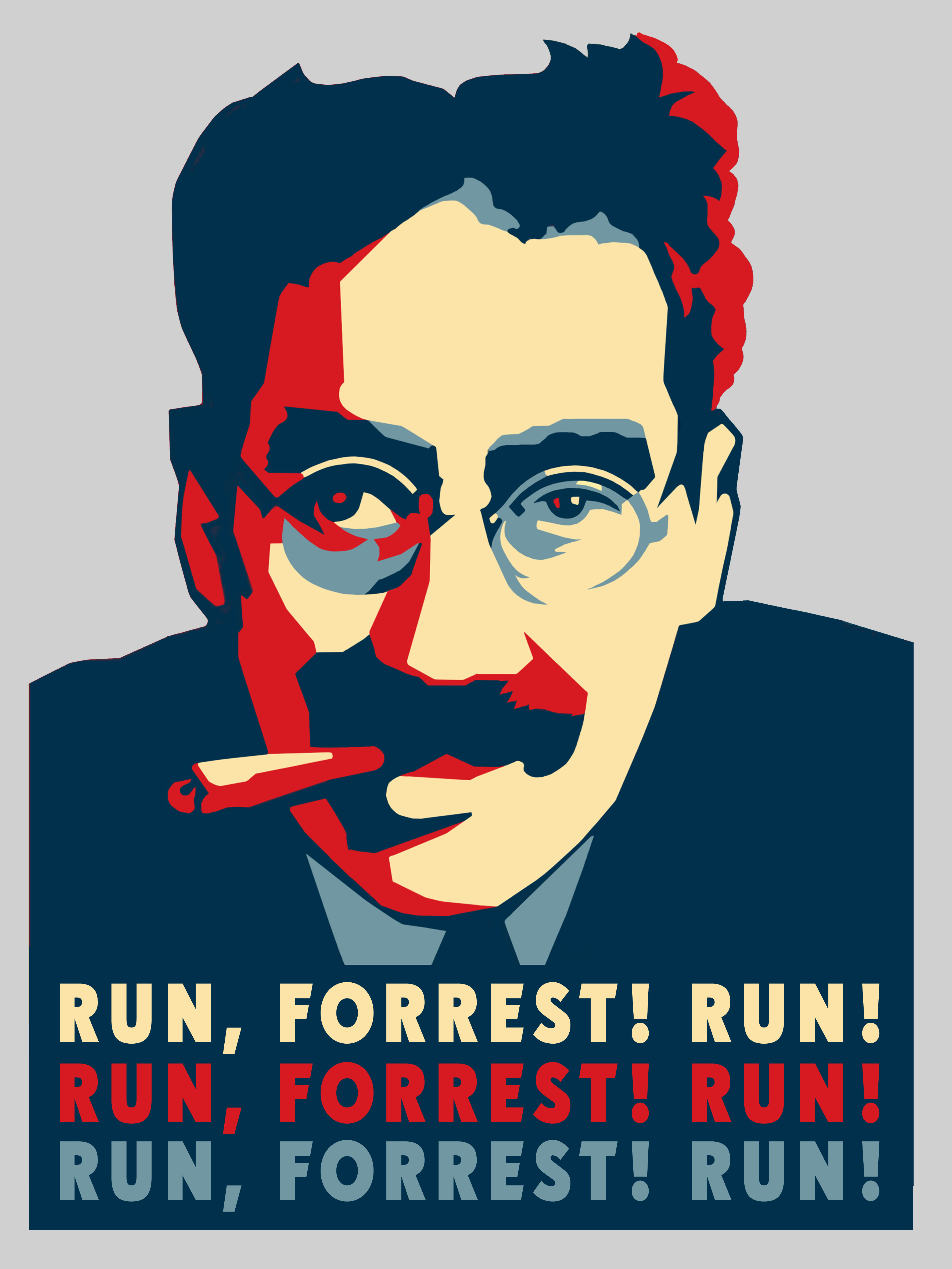 принт для печати мерча run, Forrest! run!