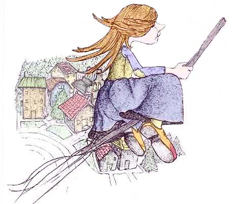 девица летит