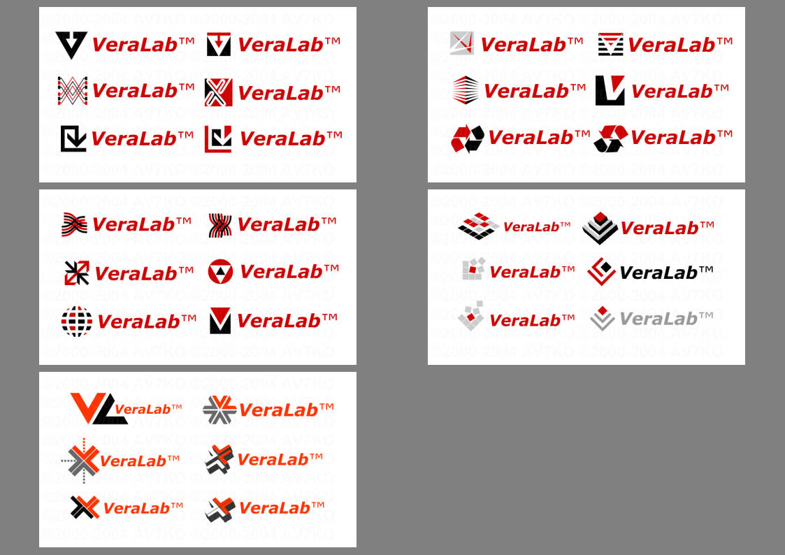 Варианты дизайна логотипов (Veralab)