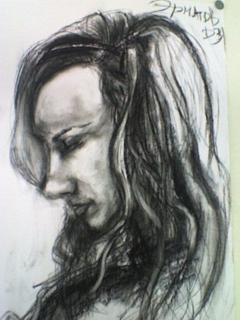 Портрет углём