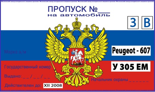 Пропуск для компании