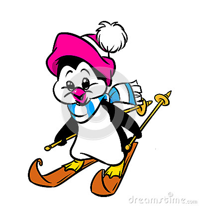 Пингвин и лыжи