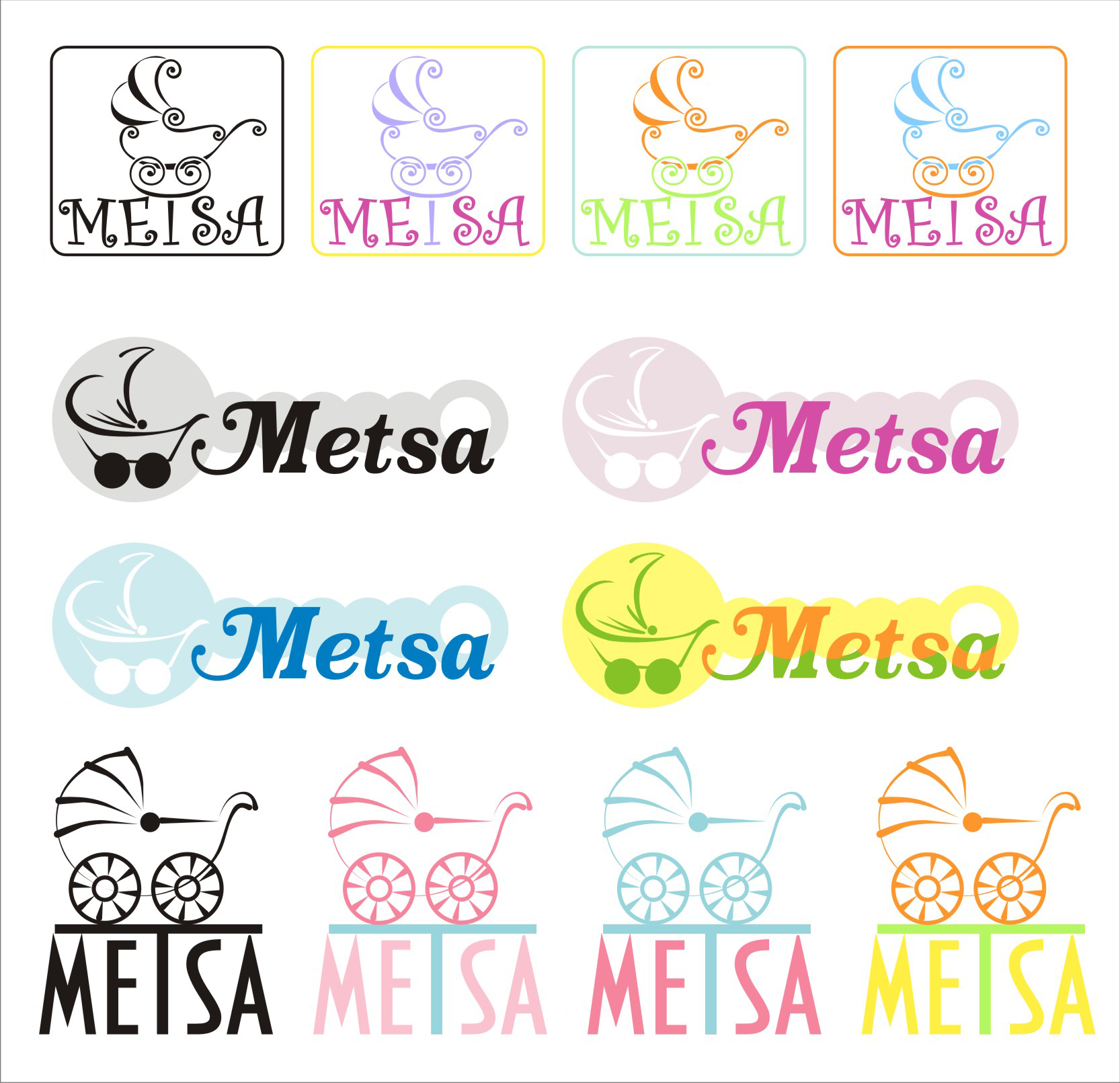 Логотип для детского магазина metsa