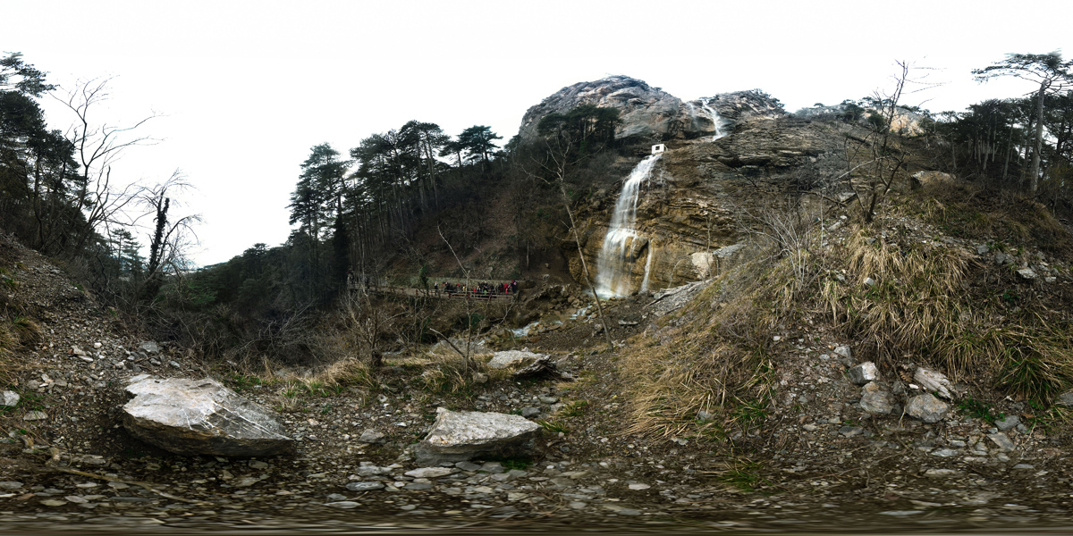 360 панорама водопад