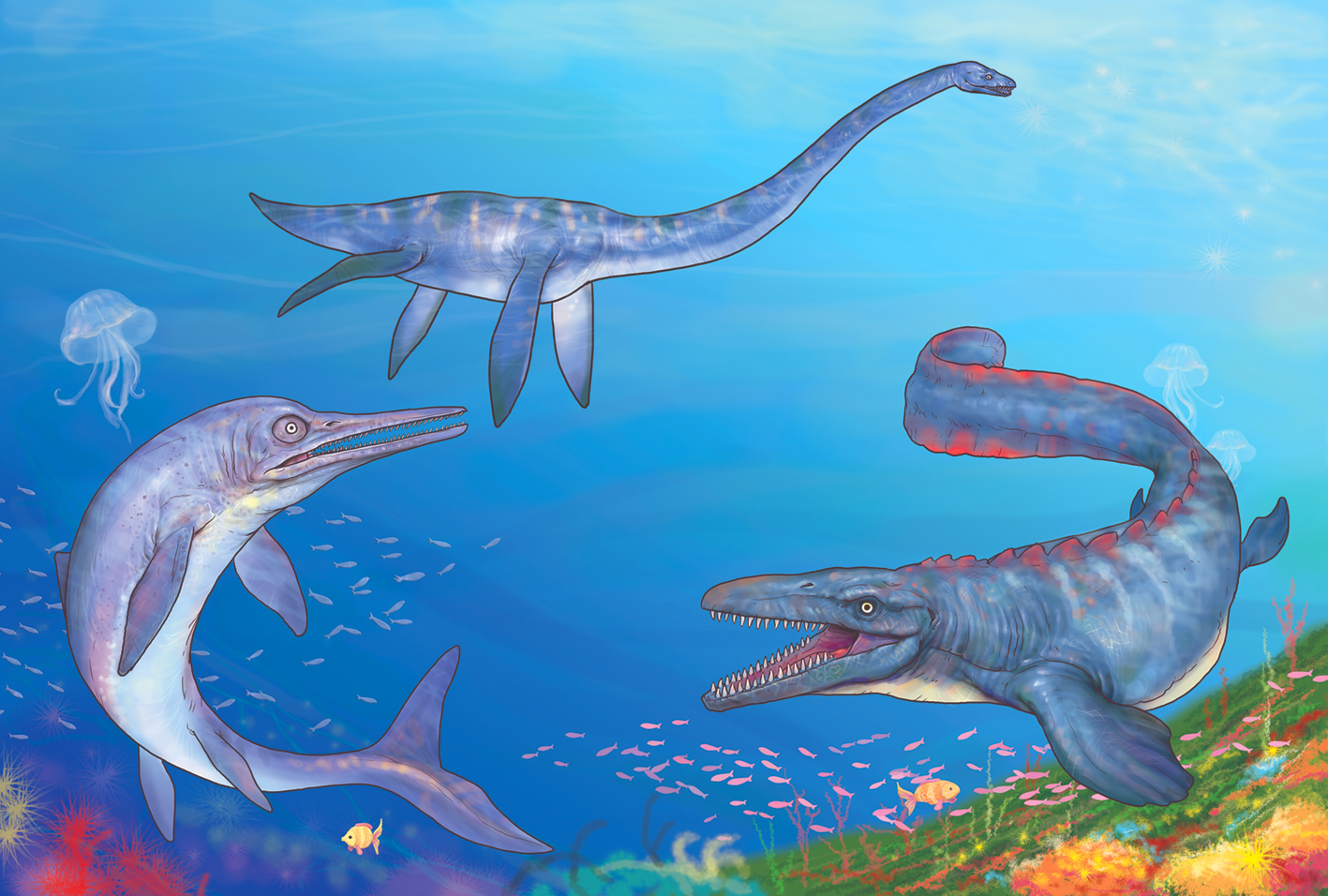 Морские динозавры для детей