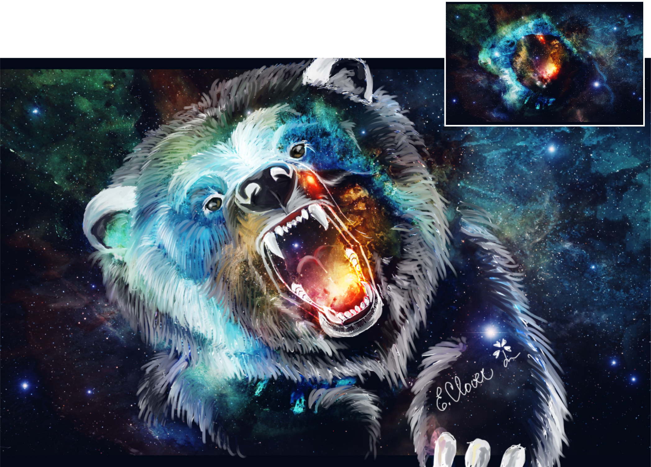 Космический медведь арт