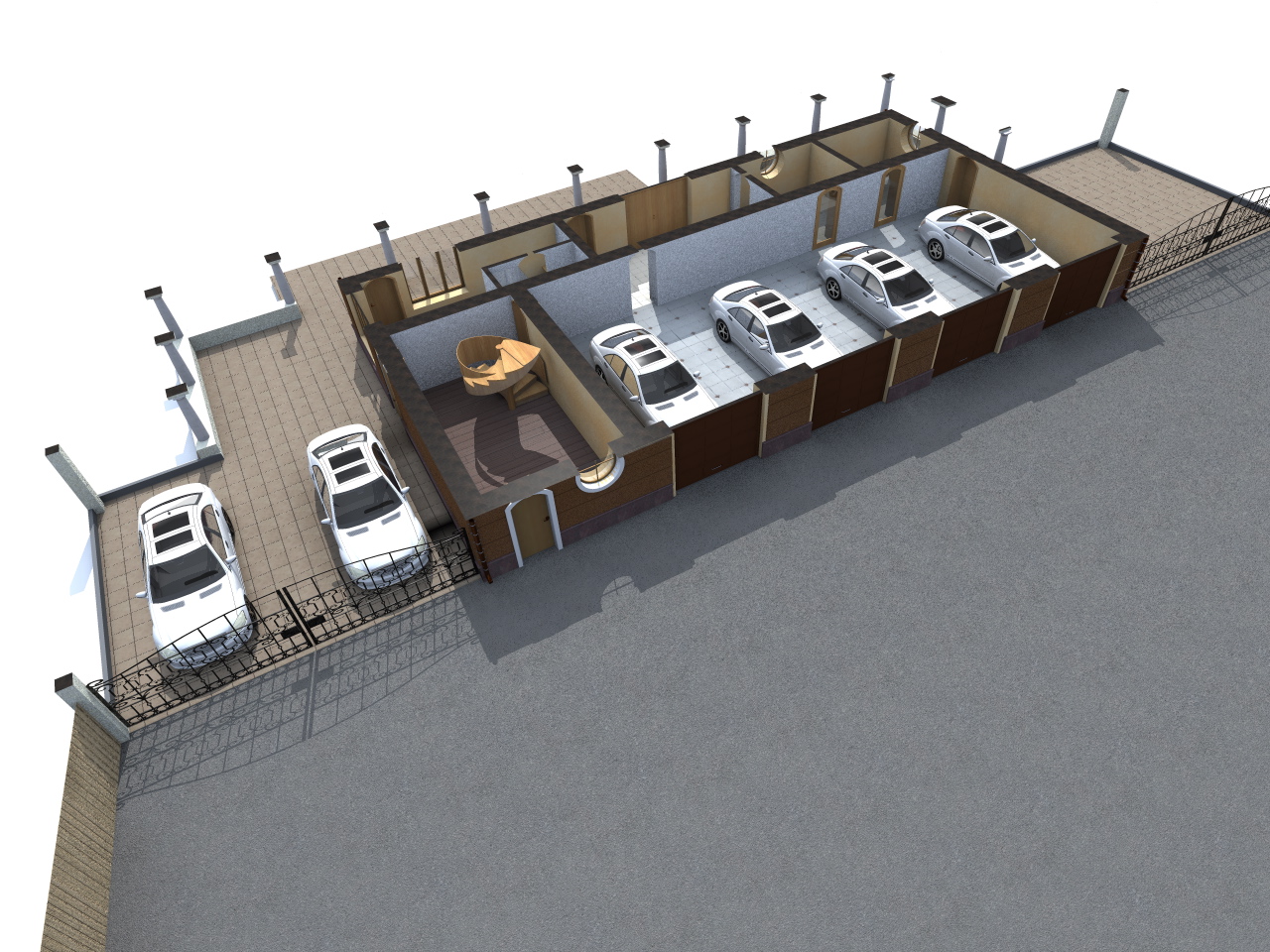 1ый этаж в разрезе