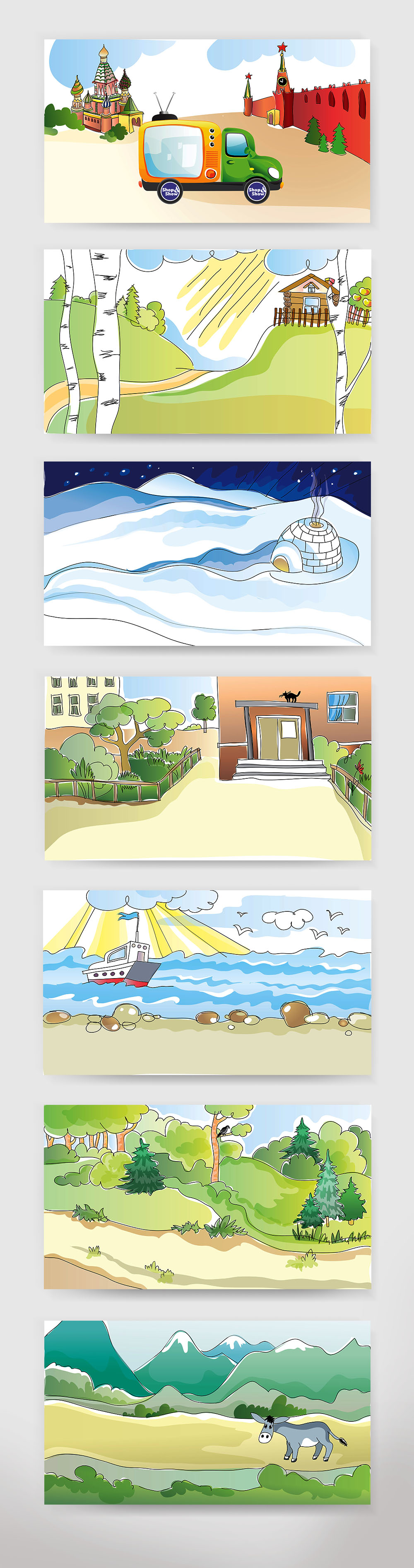 Серия иллюстраций для видеоролика