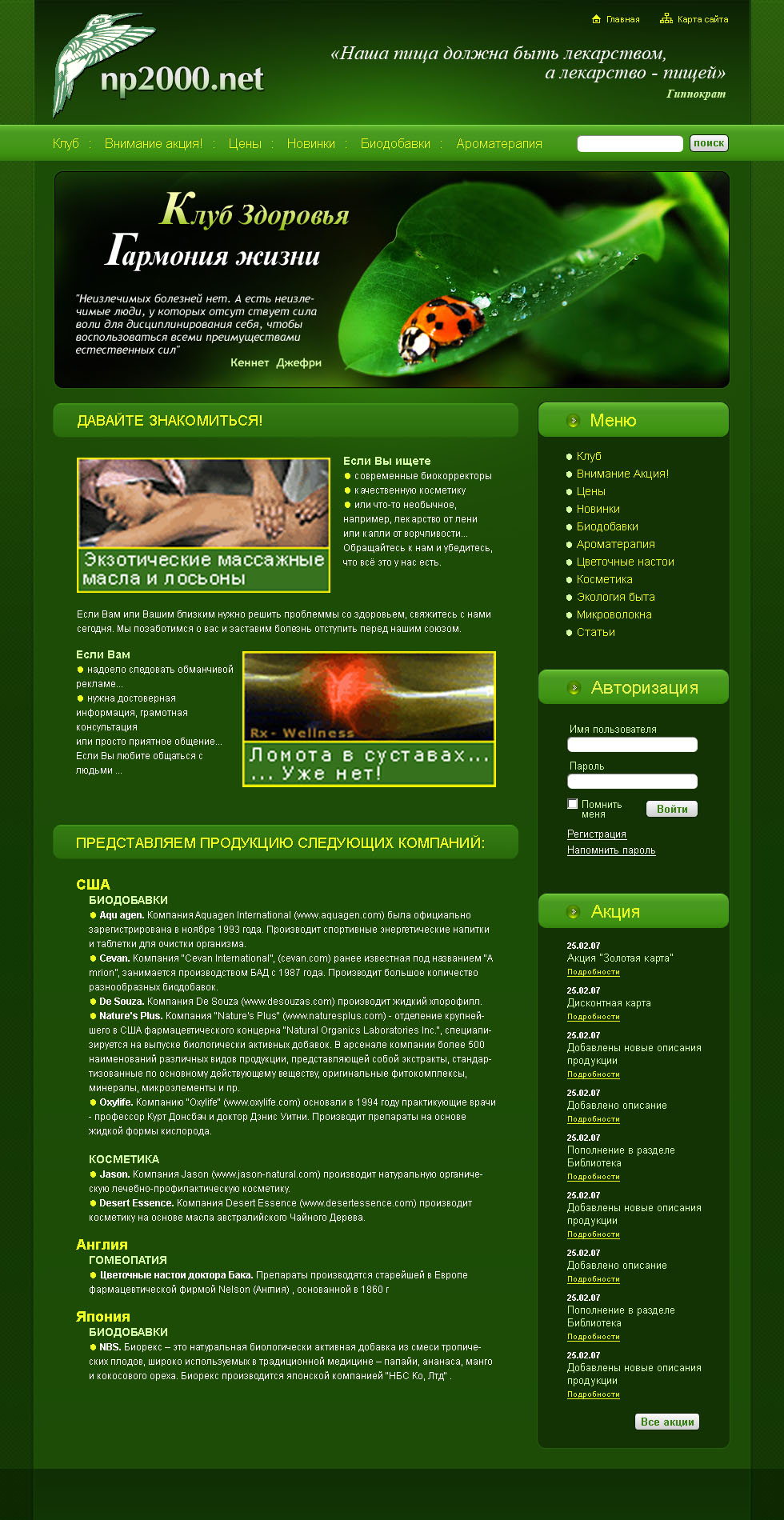 Web design: &quot;np2000.net&quot;