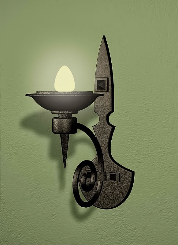 3В модель светильника для охотничьего домика