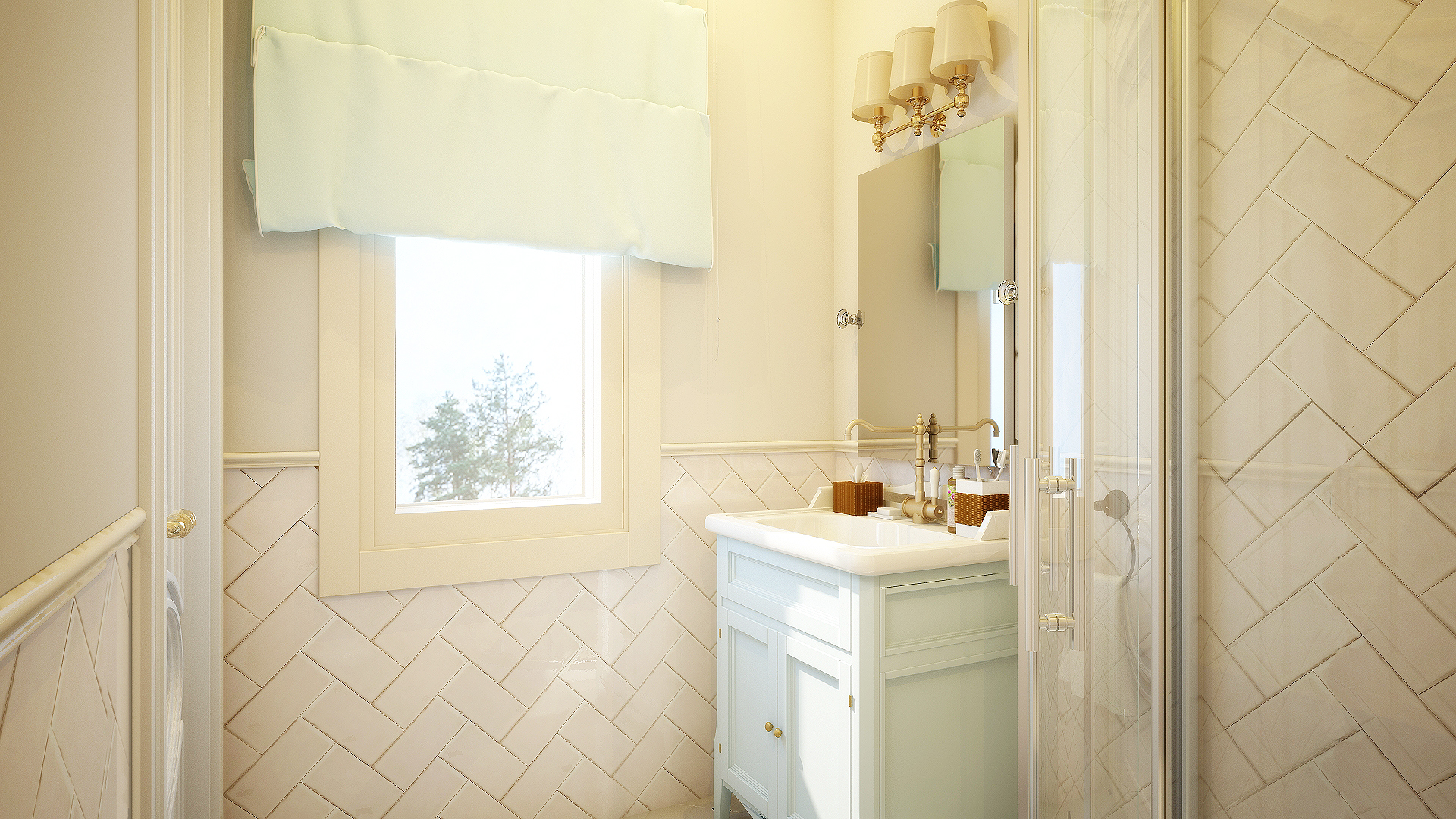 Ванная.Дом в Комарово.