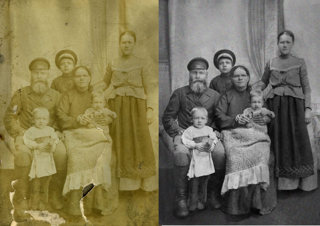 Ретушь. Реставрация старых фото.