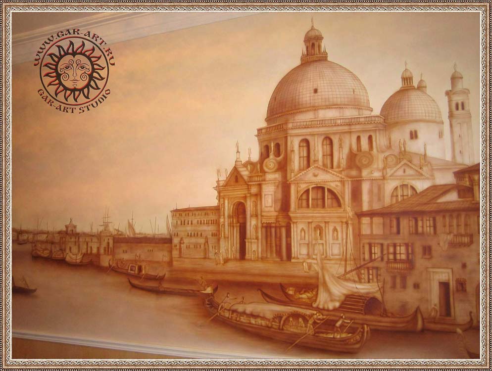 РОСПИСЬ СТЕНЫ В ПРИХОЖЕЙ ВЕНЕЦИЯ