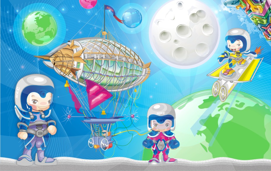 Интерьерный банер в тематике "Космос"