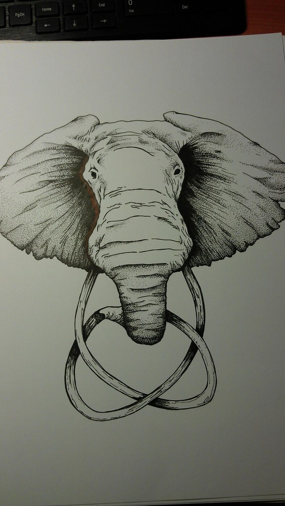 elephant (dotwork)