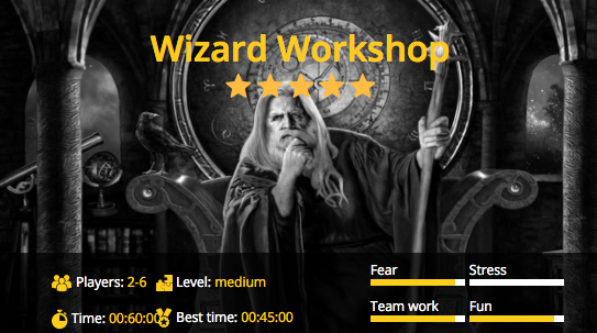 «Wizard Workshop» - квест в реальности (room escape)