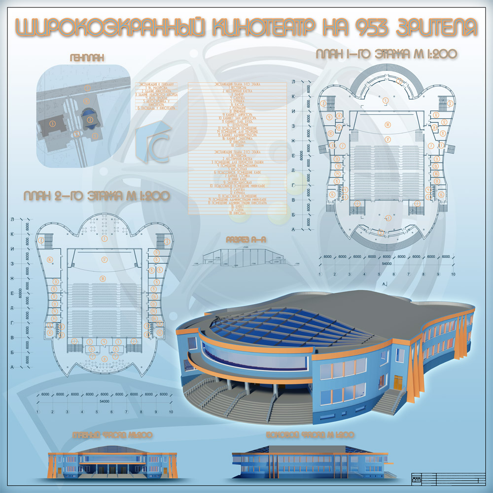 ЭСКИЗНЫЙ ПРОЕКТ-КИНОТЕАТР НА 953 ЗРИТЕЛЯ