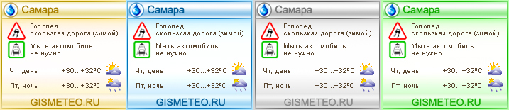 Погодный автоинформер для гисметео 2