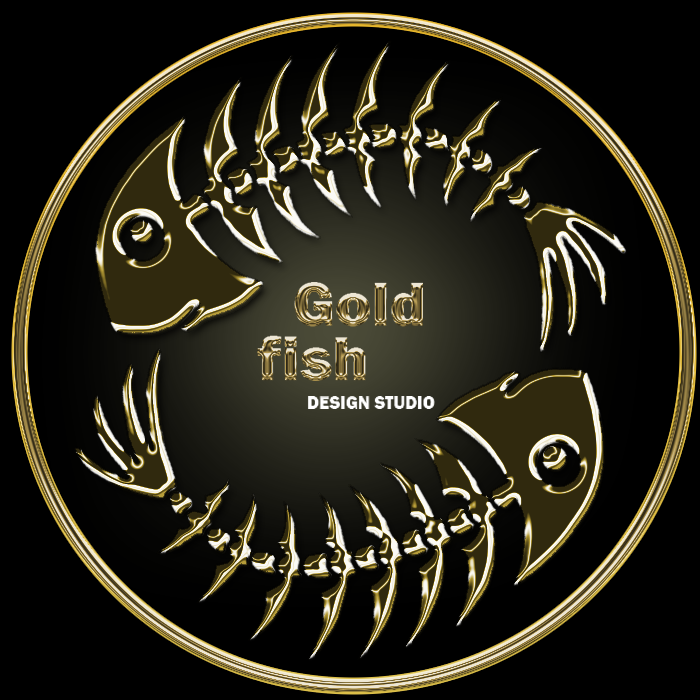 Логотип студии дизайна  Gold Fish