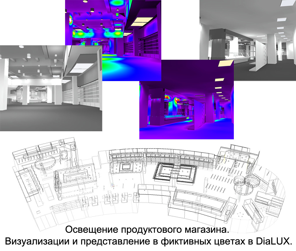 Проектирование освещения супермаркета