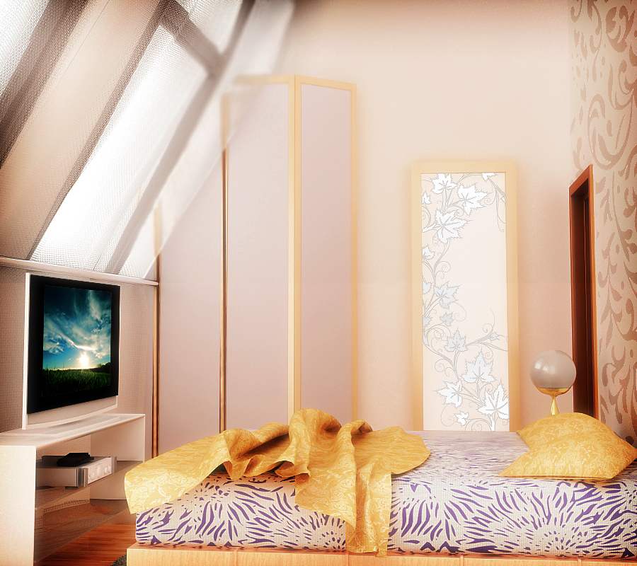 Интерьер небольшой спальни